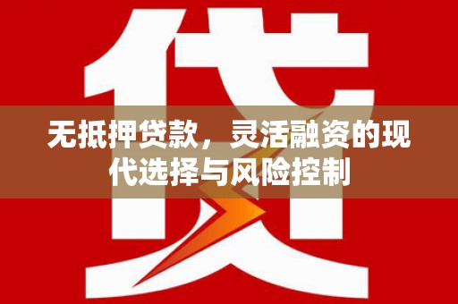 竹山无抵押贷款，灵活融资的现代选择与风险控制