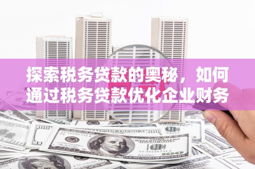 竹山探索税务贷款的奥秘，如何通过税务贷款优化企业财务