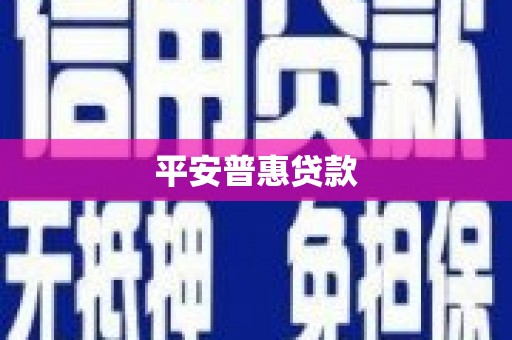 竹山平安普惠贷款