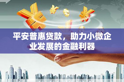 竹山平安普惠贷款，助力小微企业发展的金融利器