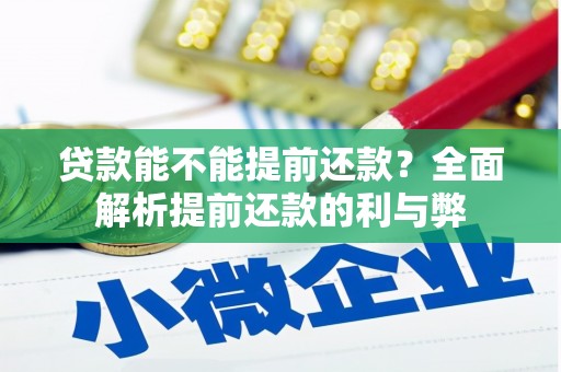竹山贷款能不能提前还款？全面解析提前还款的利与弊