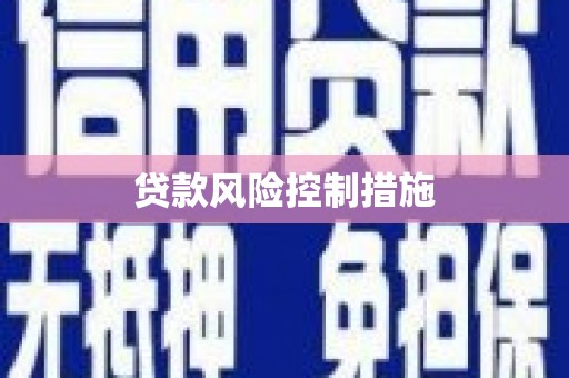 竹山贷款风险控制措施